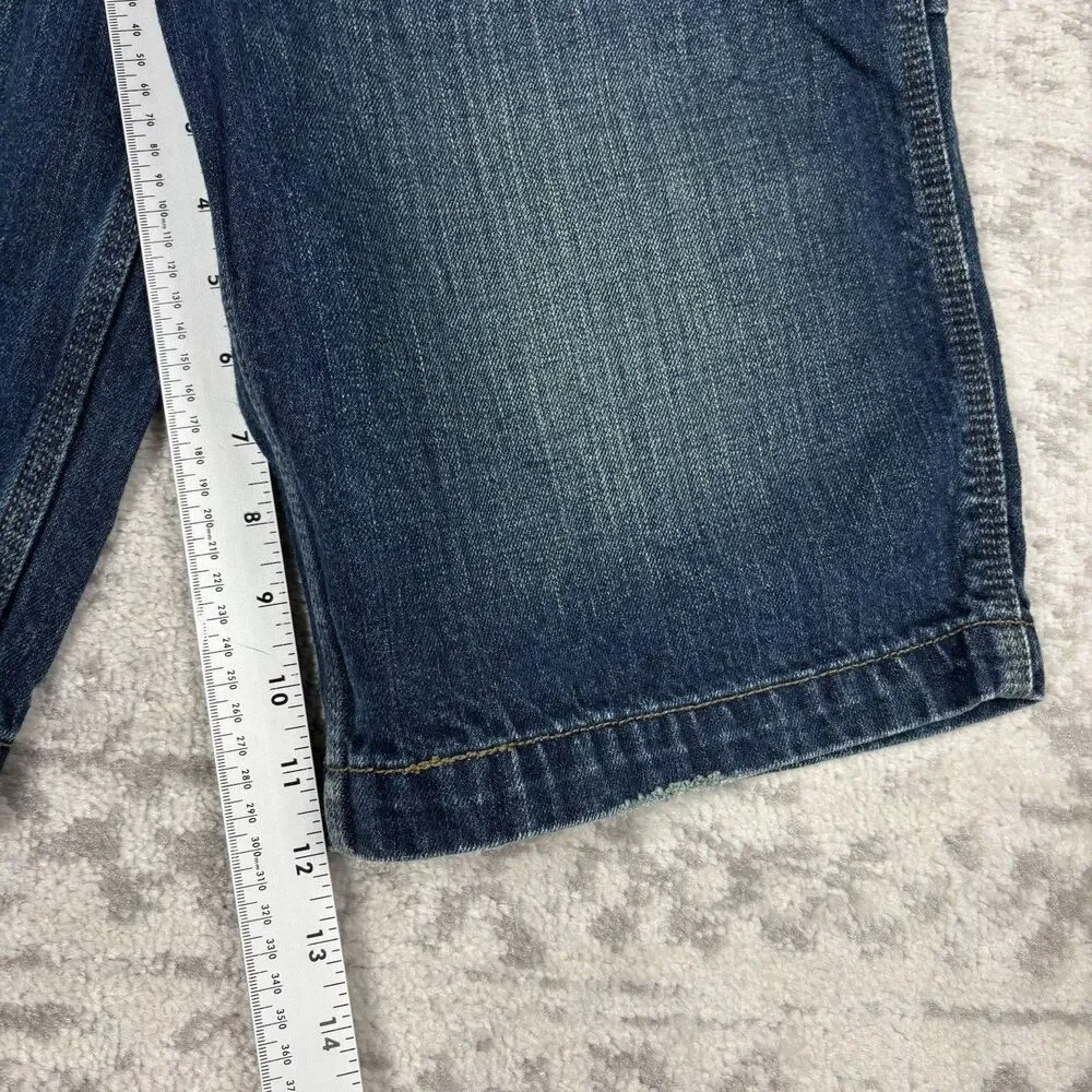 Levis Jorts Jeans Denim Y2K Long Skater Shorts Kids Carpenter Size 16R - Picture 4 of 6